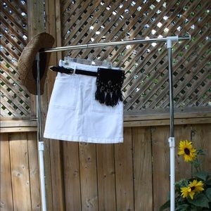 White denim FRAME skirt